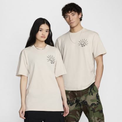 ナイキ NIKE SB メンズとレディース スケートボード Tシャツ 夏新作 グラフィティプリント ゆったり コットン 半袖シャツ