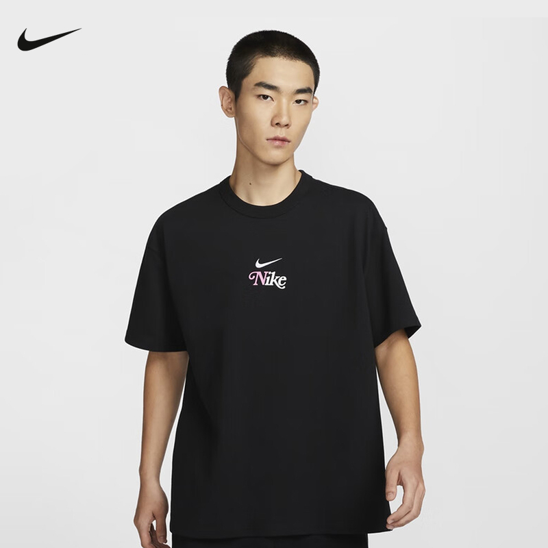 ナイキ Nike メンズ Tシャツ 秋 新作 ゆったり コットン ニット カジュアル バックラベル プリント 半袖