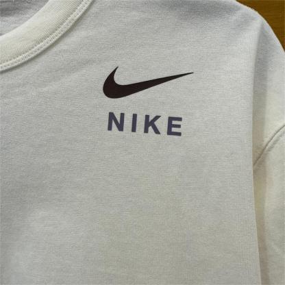 Nike/ナイキ メンズとレディースの長袖Tシャツ、カラフルなニットラウンドネックスポーツゆったりカジュアルトップスプルオーバー
