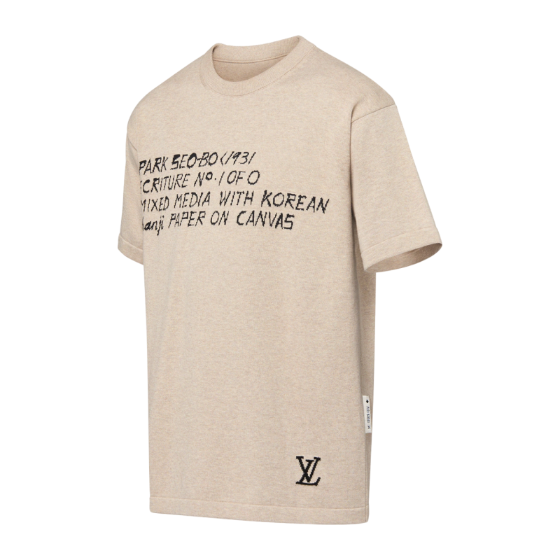 LV/ルイ・ヴィトン メンズ トップス パーク・リ・ボー カプセルコレクション コットンキャンバス Tシャツ ペッパーホワイト 新品