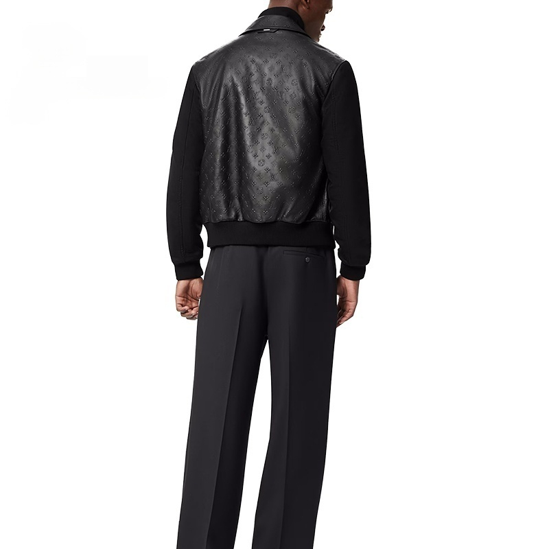 LV/ルイ・ヴィトン 新作 メンズ エンボス加工 モノグラム柄 レザージャケット