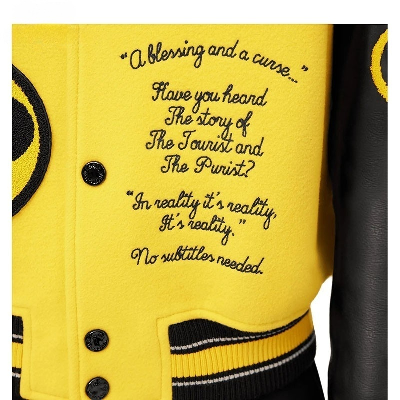 LV ルイヴィトン メンズ レザー LV ロゴ 刺繍 ベースボール ジャケット