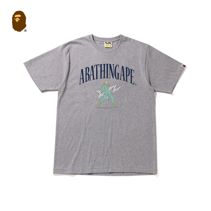 BAPE メンズ 春夏 猿文字 STA 星柄 プリント 半袖 Tシャツ