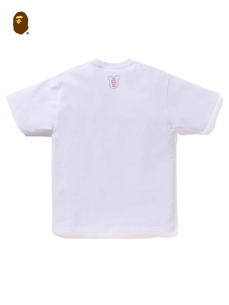 BAPE コラボ メンズ 秋冬 BE@RBRICK 迷彩 レタープリント 半袖 Tシャツ