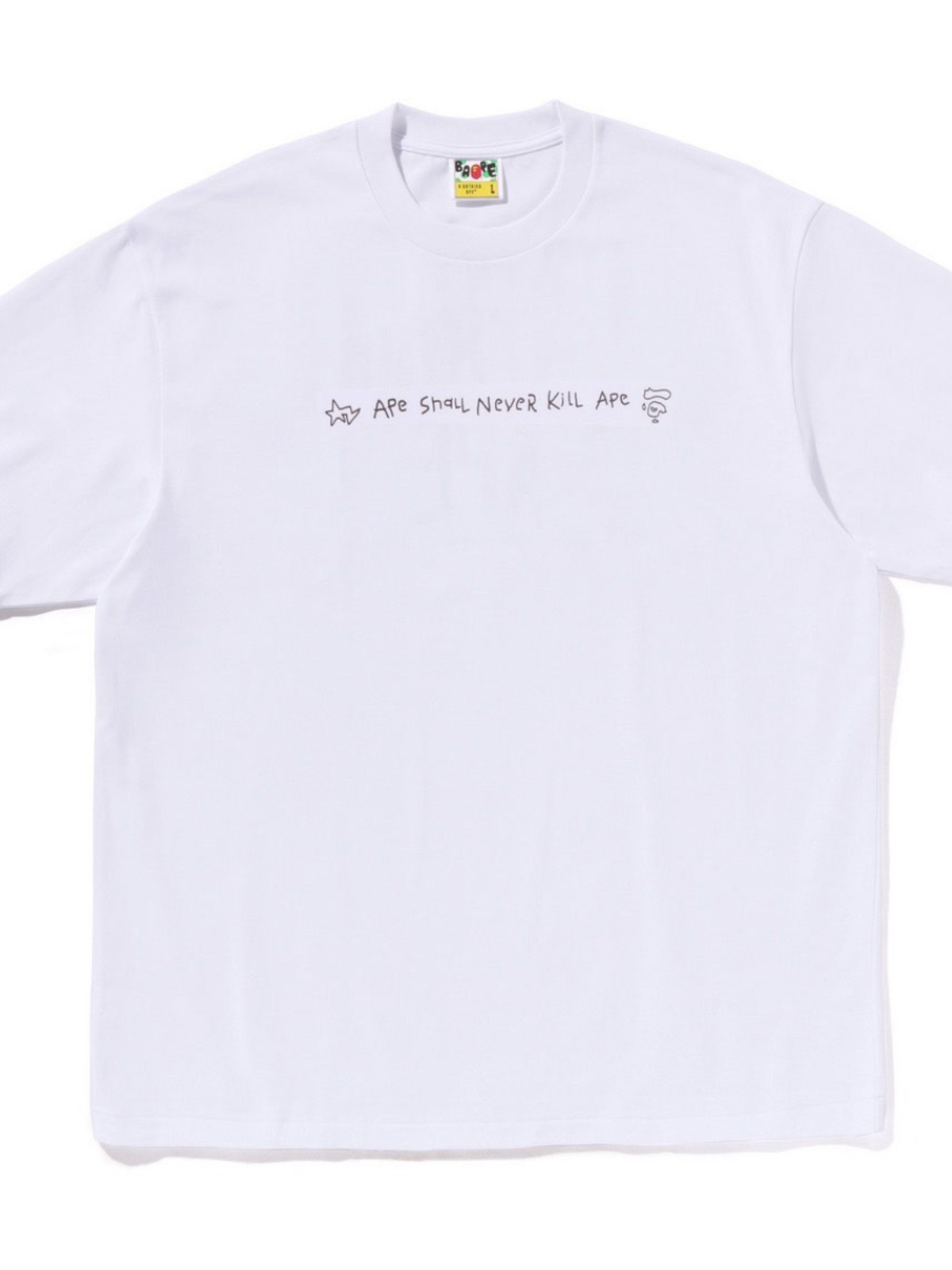 BAPE 落書き小文字エイプヘッドルーズカジュアルアート半袖Tシャツ