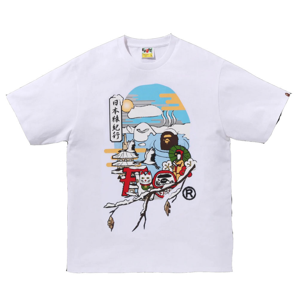 BAPE 半袖Tシャツ Japanese Ape Journey Scenery 大猿ヘッド記念 半袖