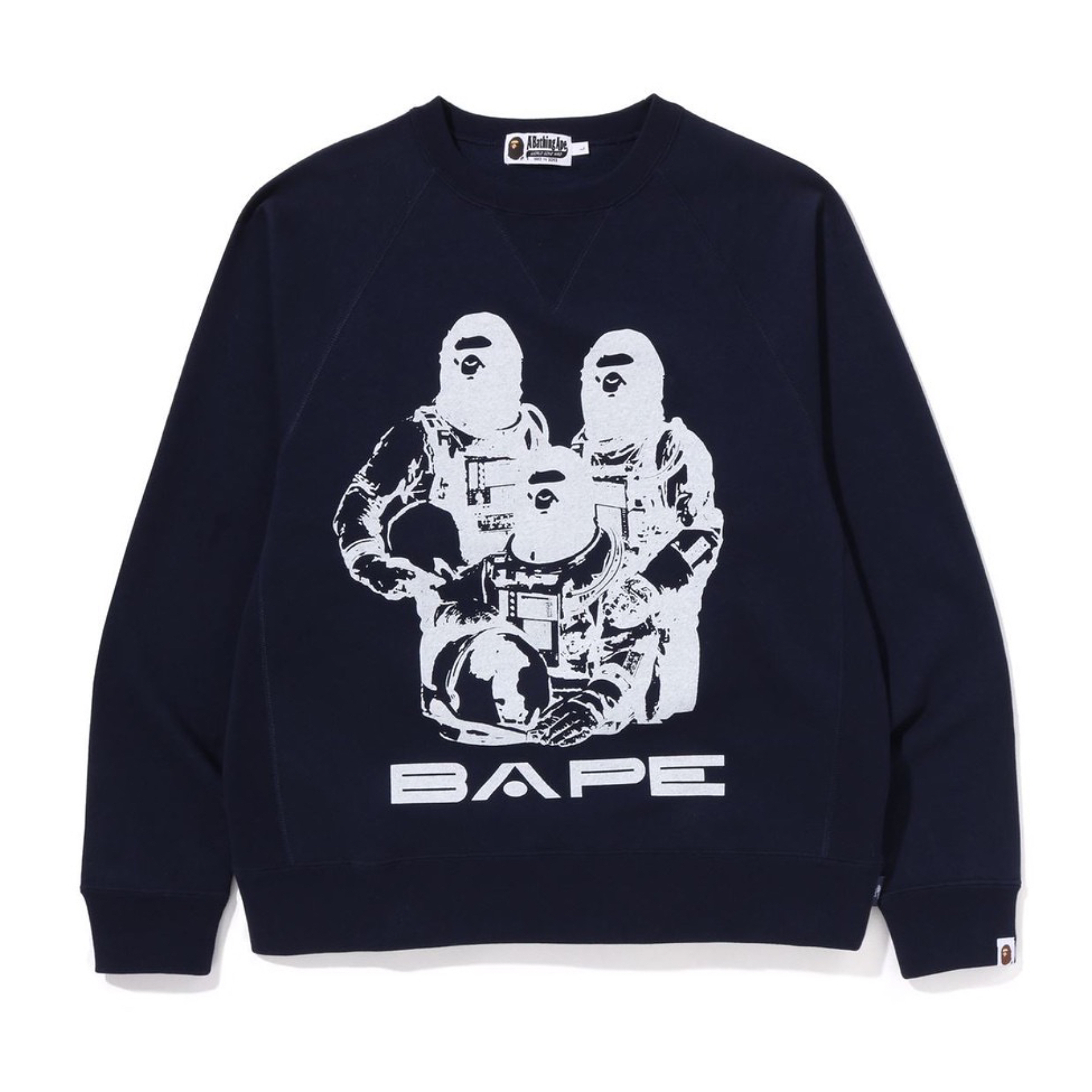 日本のトレンドブランド Bape メンズ 服 エイプ 宇宙飛行士 プルオーバー スウェットシャツ