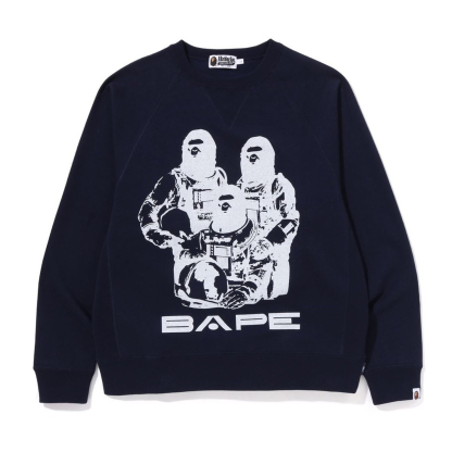 日本のトレンドブランド Bape メンズ 服 エイプ 宇宙飛行士 プルオーバー スウェットシャツ