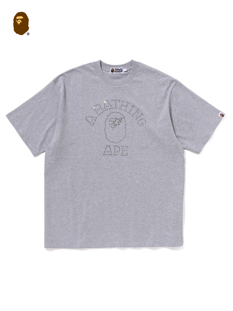 BAPE メンズ 春夏 猿の頭文字 星 ロゴ ダイヤモンド柄 半袖 Tシャツ