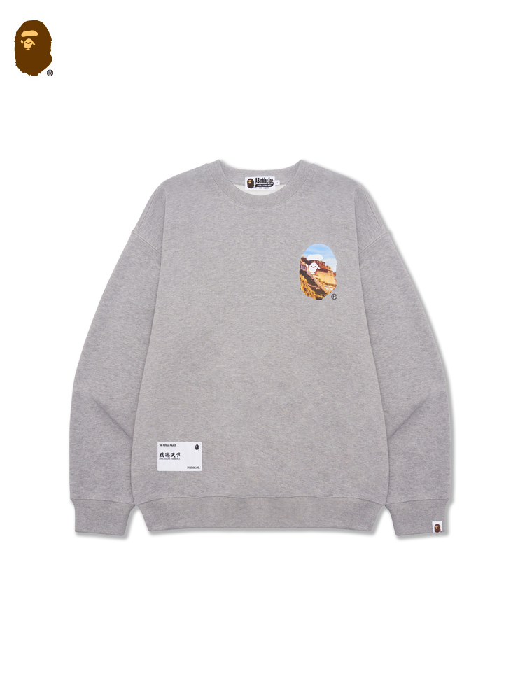 BAPE メンズ 春夏 猿が世界を旅する猿の頭 ラウンドネック スウェットシャツ