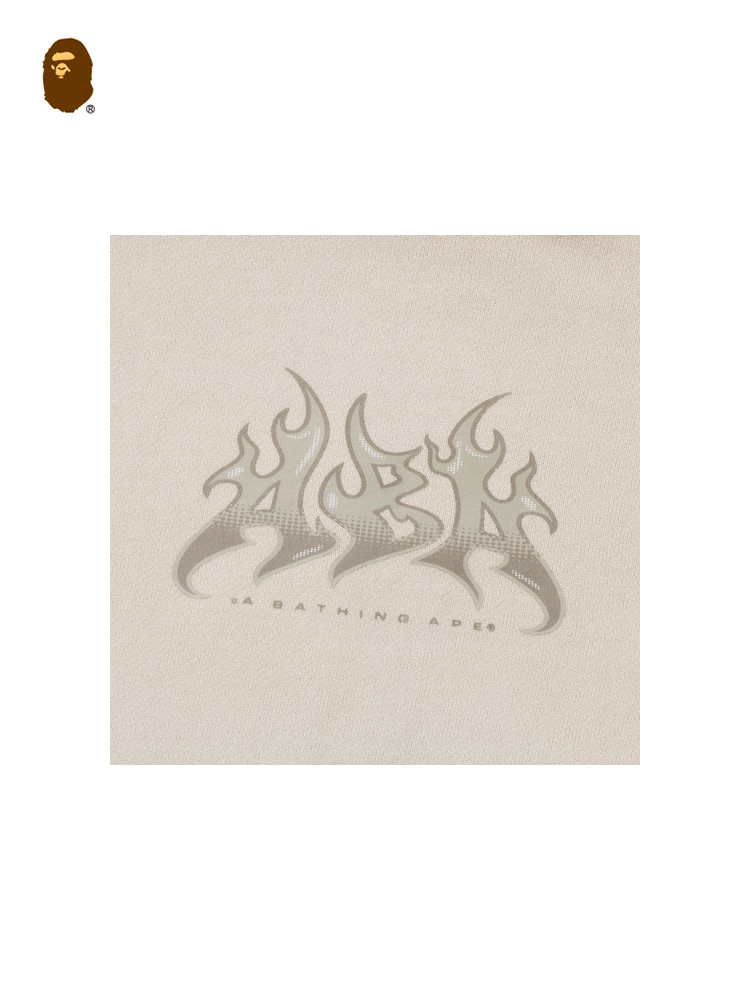 BAPE メンズ 春夏 炎柄プリント 無地 フード付きスウェットシャツ