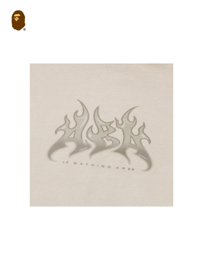 BAPE メンズ 春夏 炎柄プリント 無地 フード付きスウェットシャツ