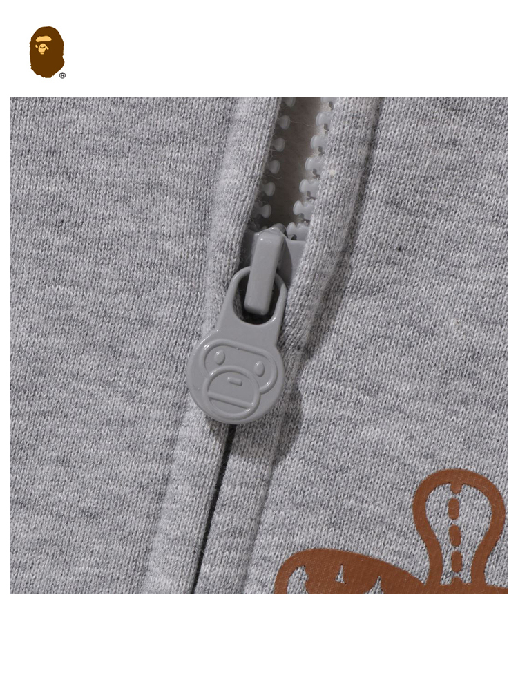 BAPE 秋冬 漫画 BABY MILO 人形 クレーンゲーム プリント フード付き スウェットシャツ カーディガン