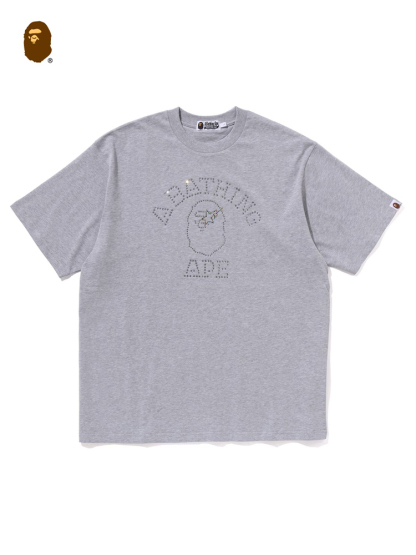 BAPE メンズ 春夏 猿の頭文字 星 ロゴ ダイヤモンド柄 半袖 Tシャツ