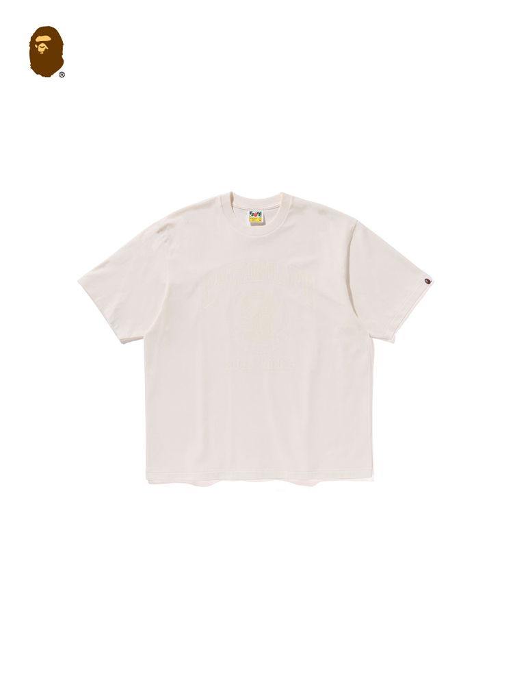 BAPE メンズ 春夏 クラック エイプヘッド レタープリント 半袖 Tシャツ