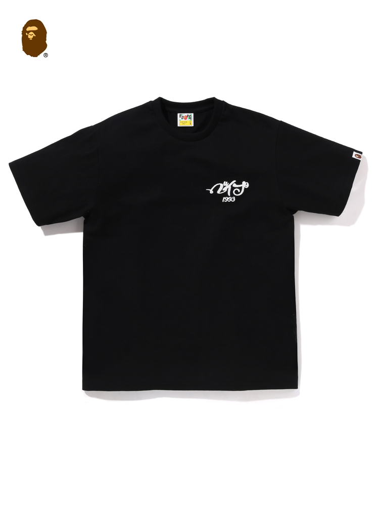 BAPEメンズ24秋冬虎文字柄半袖Tシャツ