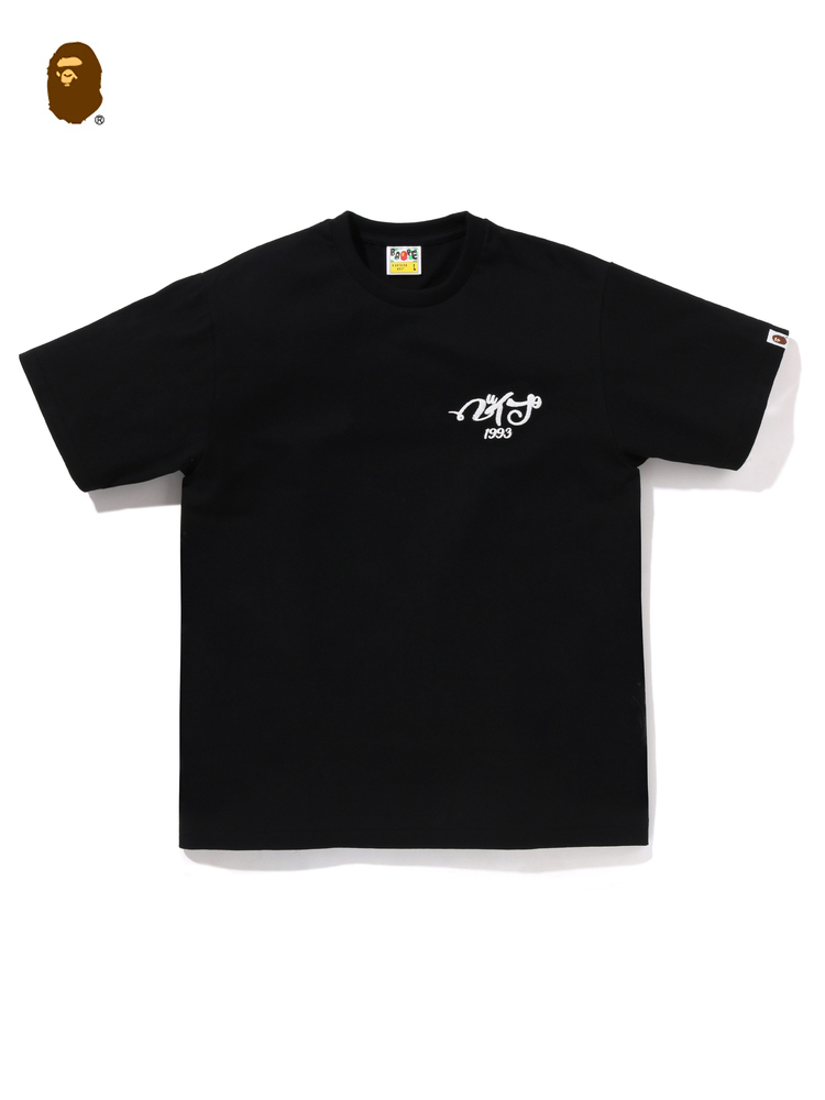 BAPEメンズ24秋冬虎文字柄半袖Tシャツ