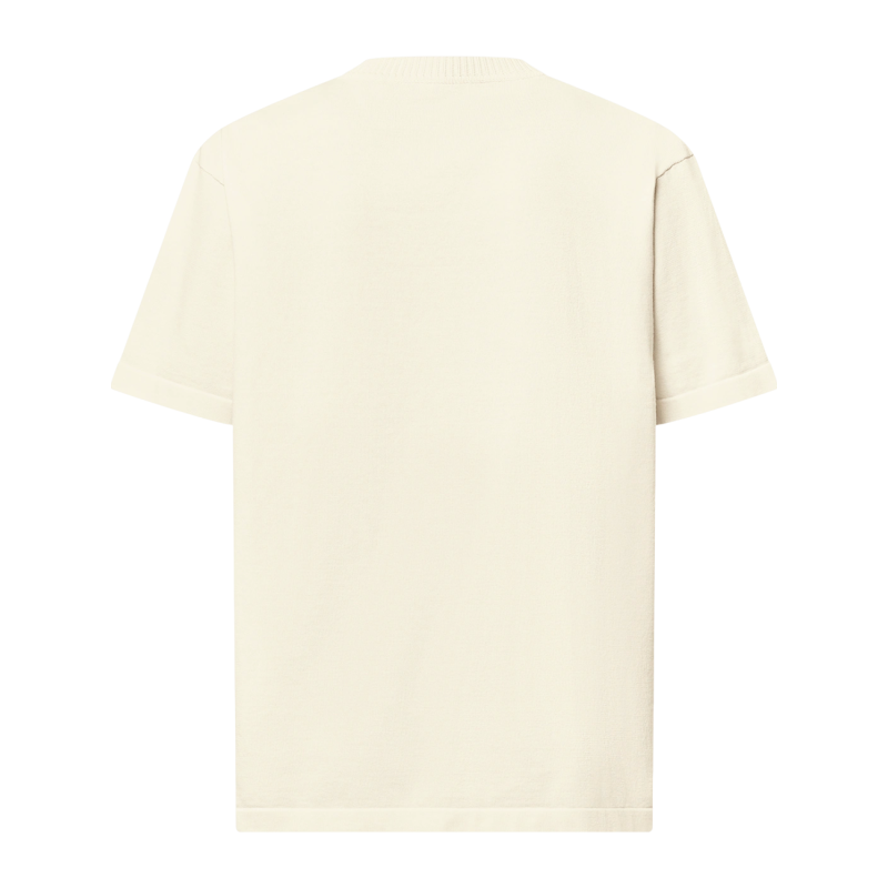 LV/ルイ・ヴィトン メンズ Tシャツ 胸元にリボン刺繍、リブ襟、コットンカジュアル新スタイル