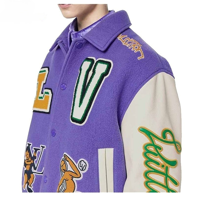 LV/ルイ・ヴィトン メンズ 新作 パッチ ミックスレザー ベースボール ウエスト ジャケット