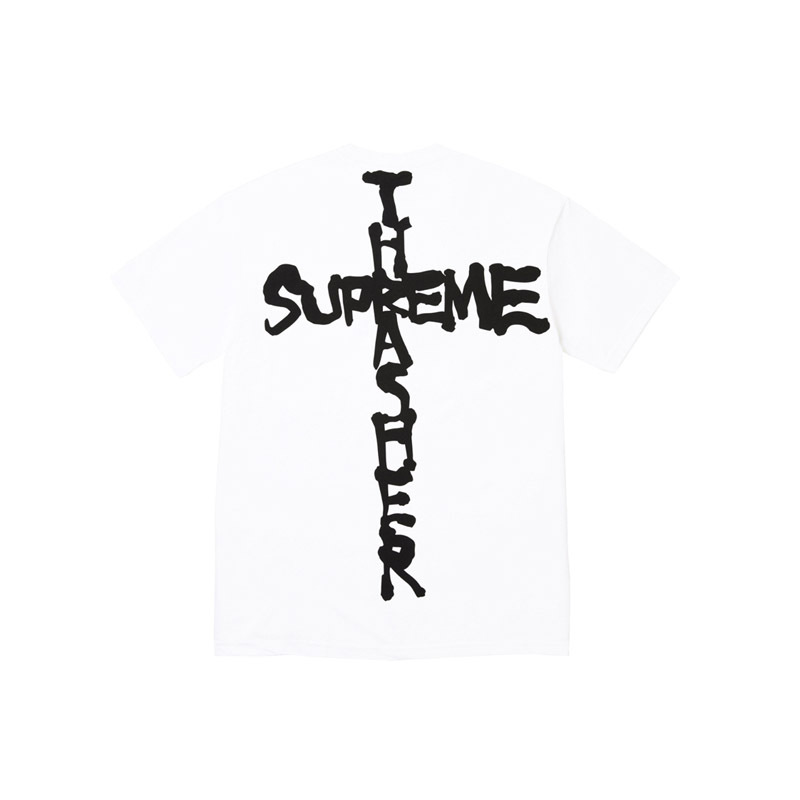 Supreme Cross TEE クロス 英語 クロス 文字 半袖 メンズ Tシャツ レディース 夏 カップル