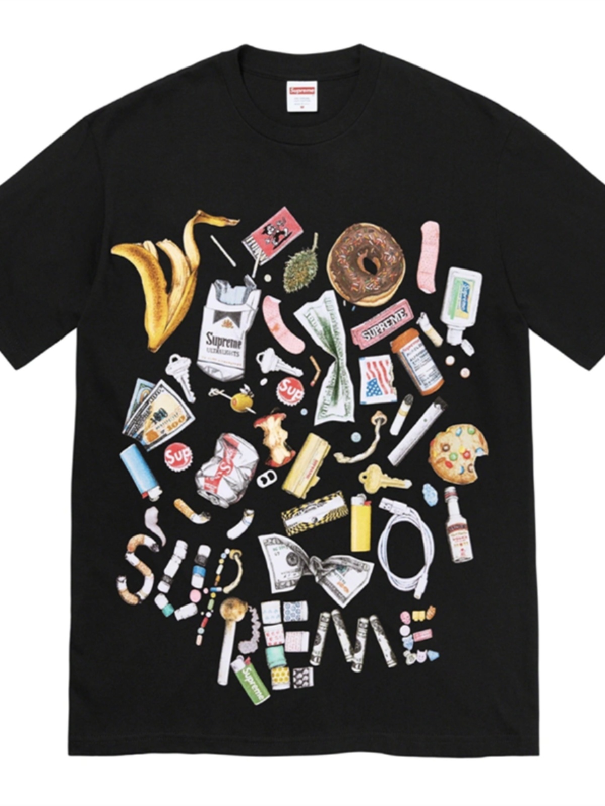 Supreme TRASH TEE 23SS 可愛い漫画柄 グランジプリント ユニセックス 半袖Tシャツ