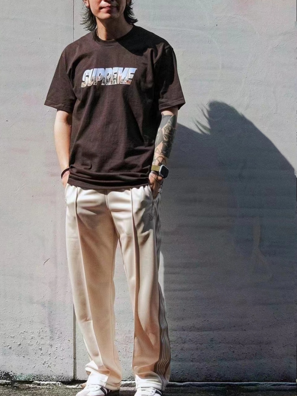 Supreme Week1 GOTHAM Tee ゴッサムシティ レターロゴ 半袖Tシャツ カップル 男女