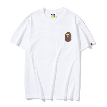 トレンドブランド Bape バックバッジ 半袖 メンズ サメ クラシック パターン コレクション ロゴ レター Tシャツ カップル スタイル