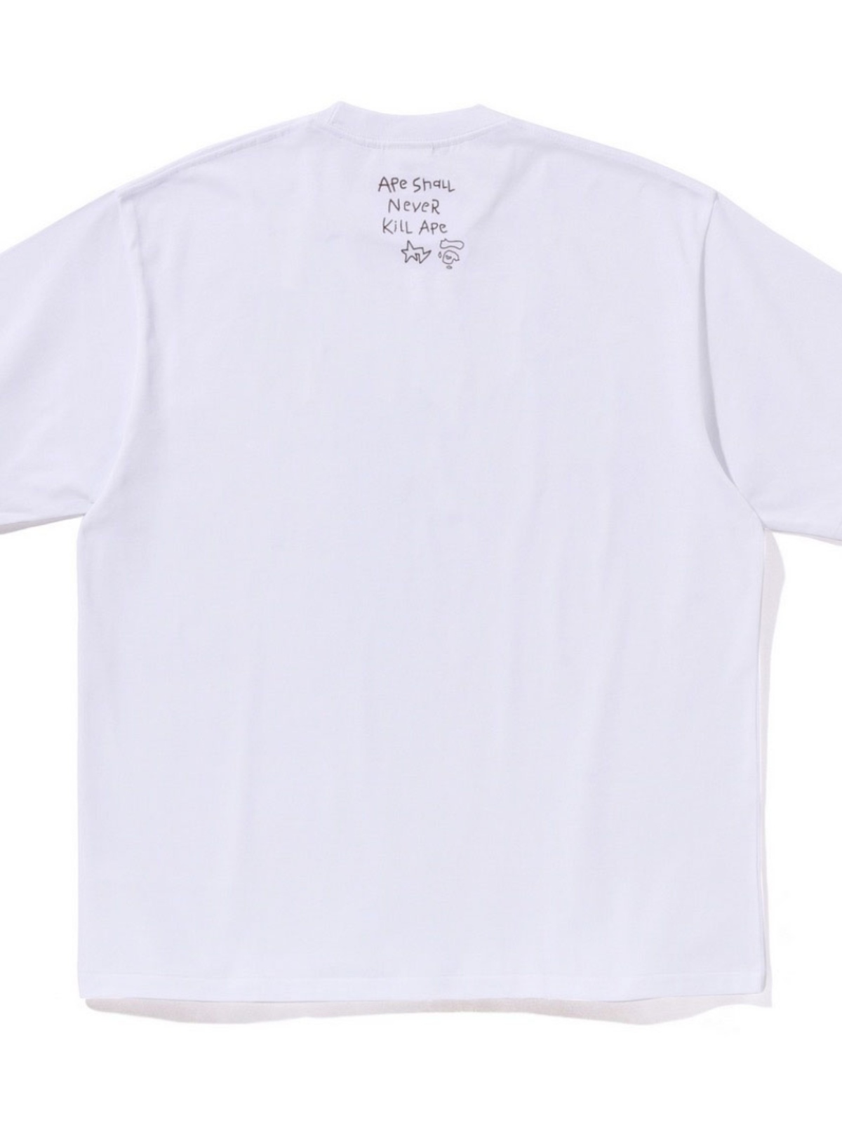 BAPE 落書き小文字エイプヘッドルーズカジュアルアート半袖Tシャツ