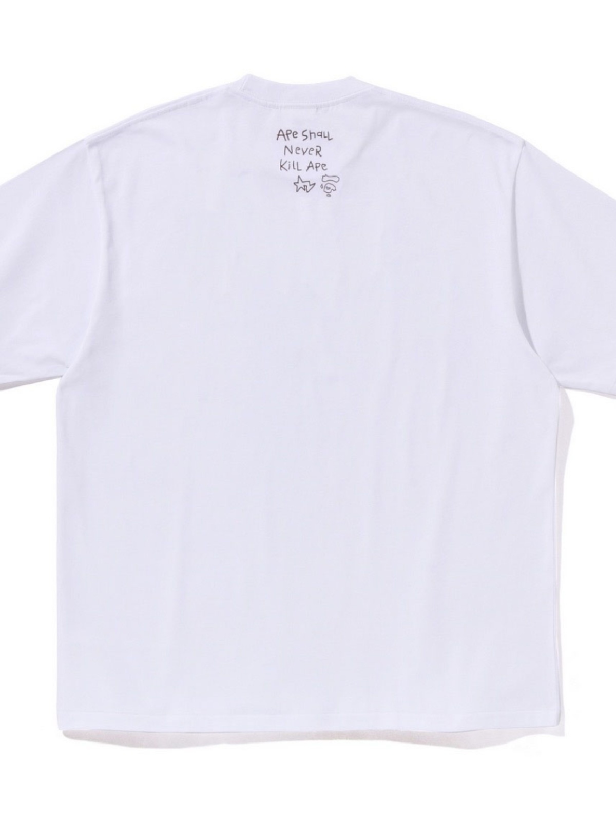 BAPE 落書き小文字エイプヘッドルーズカジュアルアート半袖Tシャツ