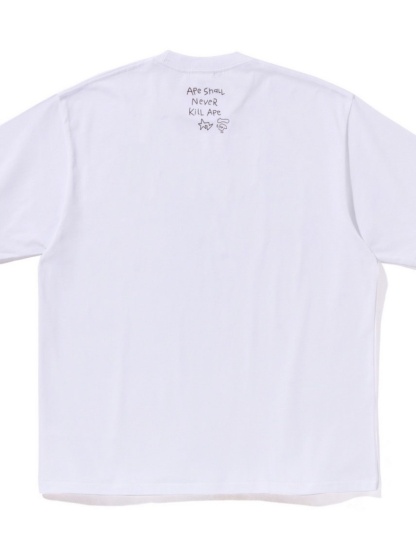 BAPE 落書き小文字エイプヘッドルーズカジュアルアート半袖Tシャツ