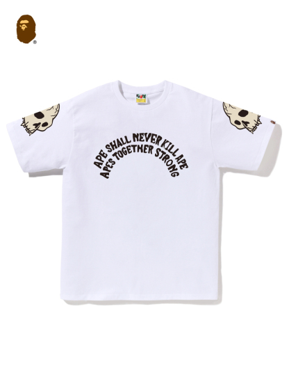 BAPE メンズ 秋冬記念 蛇柄 迷彩 スカルプリント 半袖 Tシャツ