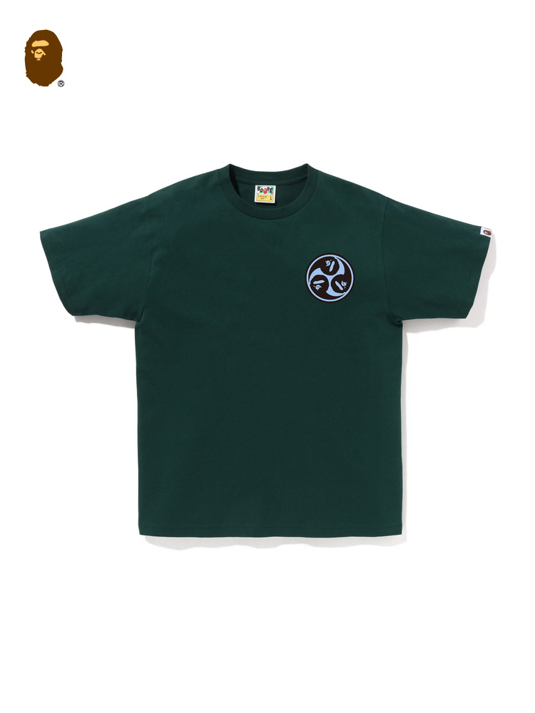 BAPE メンズ 春夏 和猿頭活力波プリント 半袖Tシャツ