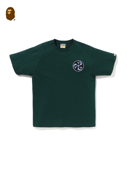 BAPE メンズ 春夏 和猿頭活力波プリント 半袖Tシャツ