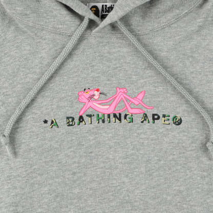 BAPE連名メンズカートゥーンピンクパンサー迷彩ダイヤモンドプリントフード付きスウェットシャツ