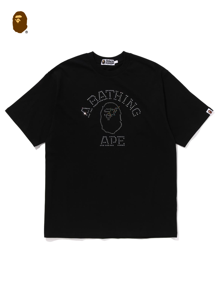 BAPE メンズ 春夏 猿の頭文字 星 ロゴ ダイヤモンド柄 半袖 Tシャツ