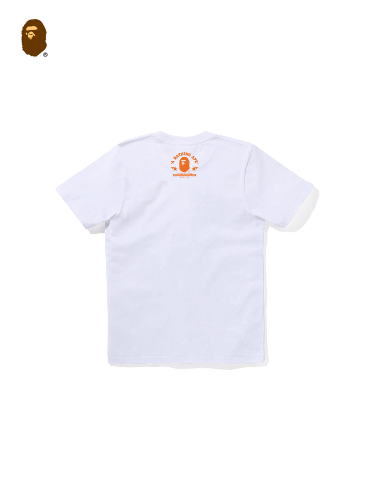 BAPE レディース 春夏 コントラストスターレタープリント柄 半袖Tシャツ