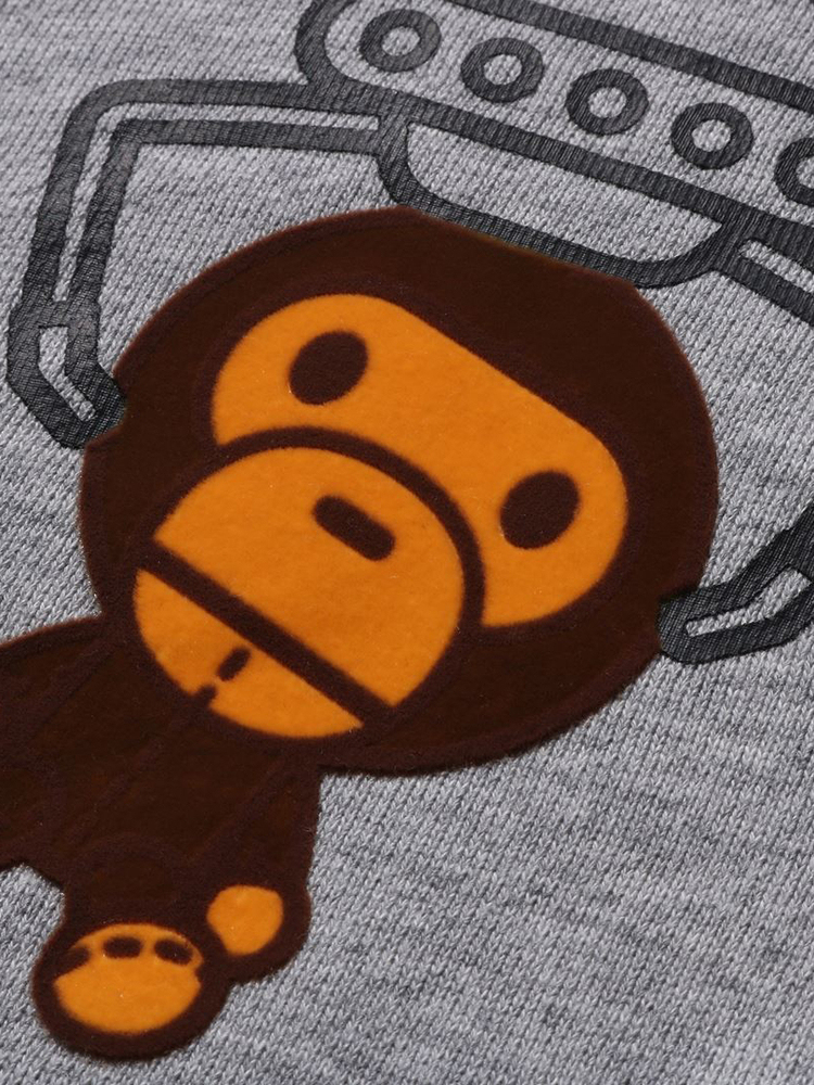 BAPE 秋冬 漫画 BABY MILO 人形 クレーンゲーム プリント フード付き スウェットシャツ カーディガン