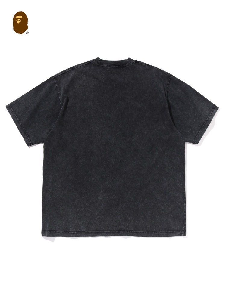 BAPE メンズ 25th 春夏 コントラストカラー スターロゴ 猿柄 プリント 半袖 Tシャツ