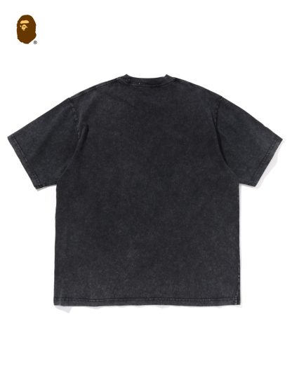 BAPE メンズ 25th 春夏 コントラストカラー スターロゴ 猿柄 プリント 半袖 Tシャツ