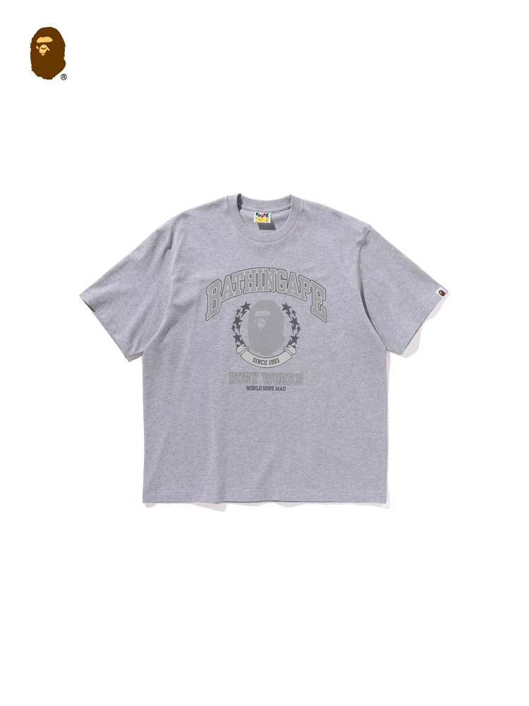 BAPE メンズ 春夏 クラック エイプヘッド レタープリント 半袖 Tシャツ