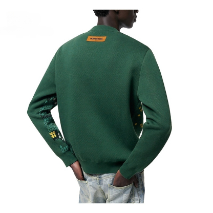 LV/ルイ・ヴィトン メンズ ドラゴンイヤー 限定版 ピクセルドラゴン ジャカード コットン セーター