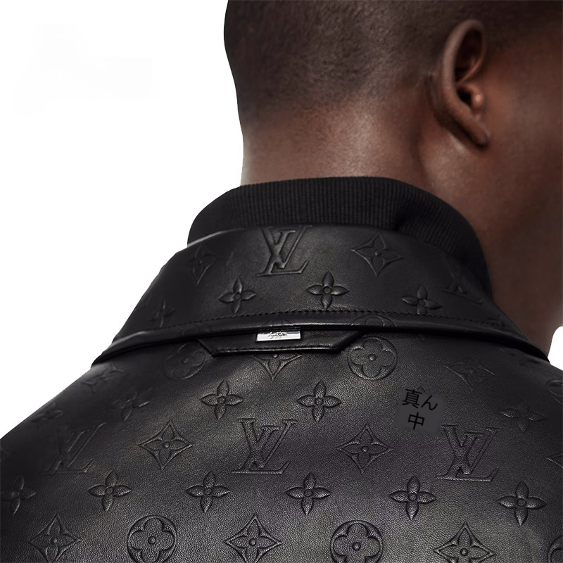 LV/ルイ・ヴィトン 新作 メンズ エンボス加工 モノグラム柄 レザージャケット
