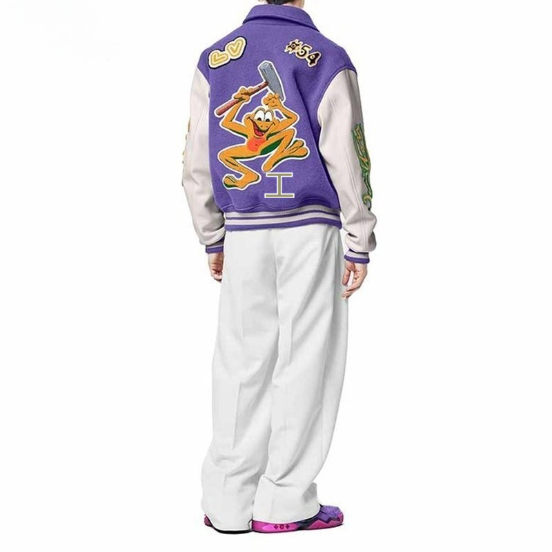 LV/ルイ・ヴィトン メンズ 新作 パッチ ミックスレザー ベースボール ウエスト ジャケット