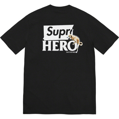 Supreme Antihero Dog Tee 共同ブランド 子犬プリント 半袖Tシャツ ユニセックス