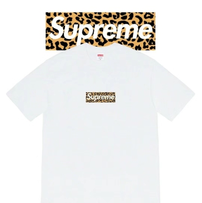 Supreme SHANGHAI BOX LOGO TEE 上海オープニング ヒョウ柄 半袖Tシャツ 男女兼用