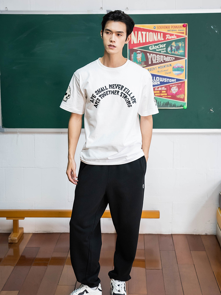 BAPE メンズ 秋冬記念 蛇柄 迷彩 スカルプリント 半袖 Tシャツ