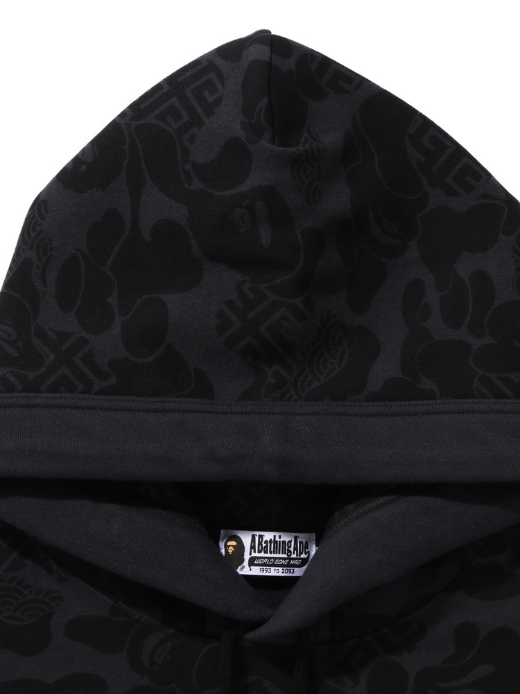 BAPE メンズ 春夏 オリエンタル クラシック トーテム アジアン カモフラージュ柄 コントラストカラー 刺繍 フード付き スウェットシャツ