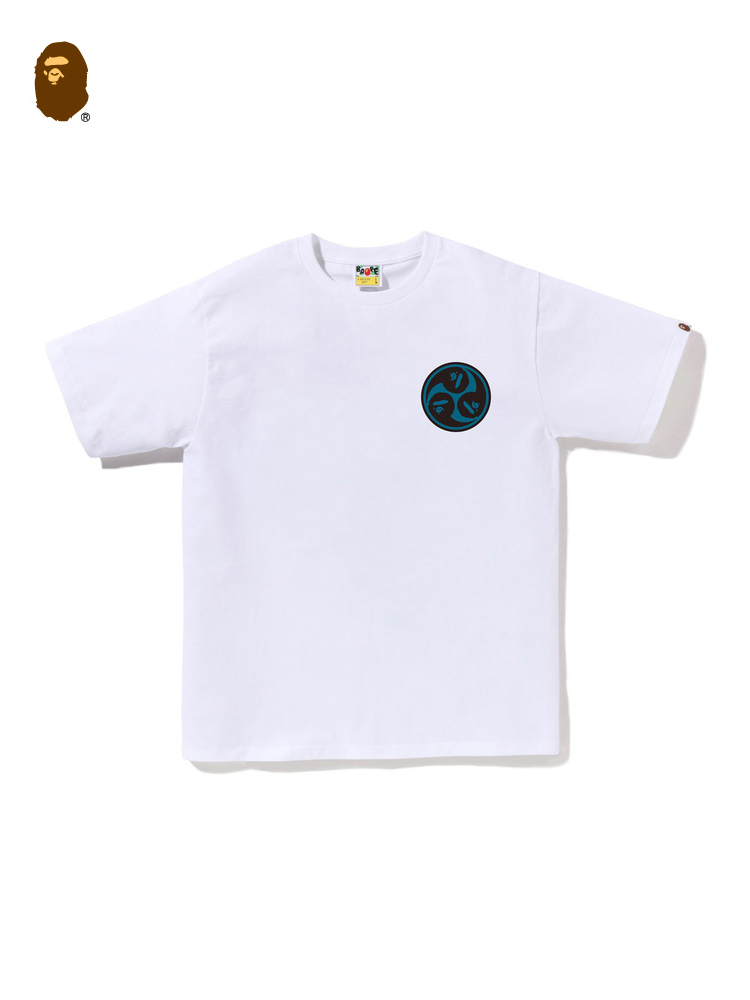 BAPE メンズ 春夏 和猿頭活力波プリント 半袖Tシャツ