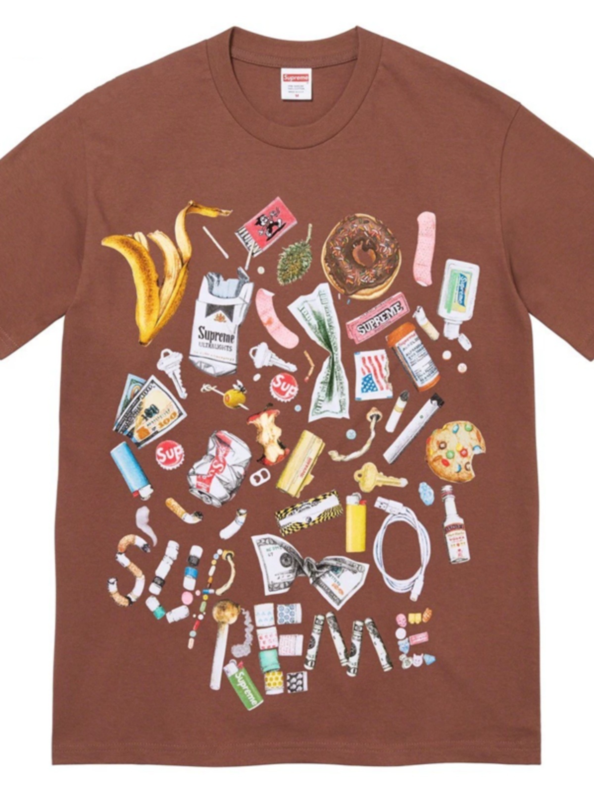 Supreme TRASH TEE 23SS 可愛い漫画柄 グランジプリント ユニセックス 半袖Tシャツ