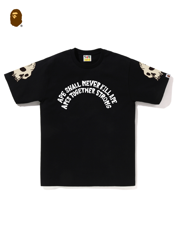 BAPE メンズ 秋冬記念 蛇柄 迷彩 スカルプリント 半袖 Tシャツ